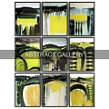 Abstract Wall Art Paintings With Yellow Green Tones And Modern Design