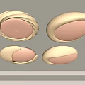 Nordic ceiling lamp bedroom ceiling lamp new cream simple children's room ceiling lamp combination 3d model