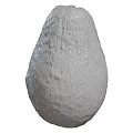 Ripe Black Avocado with Textured Dark Skin and Nutritious Fresh Flesh