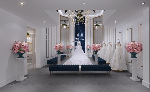 Taiwan show wedding dress show plant ceiling 3d model