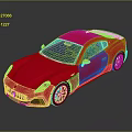 Red Sports Car With Sleek Design Modern Styling And Black Alloy Wheels