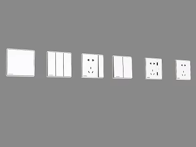 Various Modern Electrical Switch Panels with Different Designs for Home Use 3d model