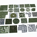 Playground Maze Equipment With Various Design Components And Different Shapes 3d model