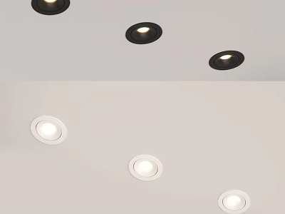Modern Home Ceiling Lighting Fixture Design With Downlights And Spotlights Setup 3d model