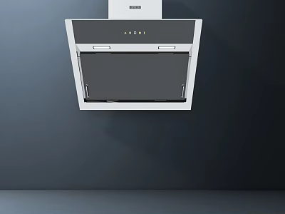 Modern Wall Mounted Kitchen Range Hood With Sleek Design And Glass Panel 3d model