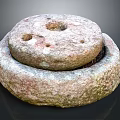 Traditional Stone Mill Equipment With Upper And Lower Discs And Central Hole