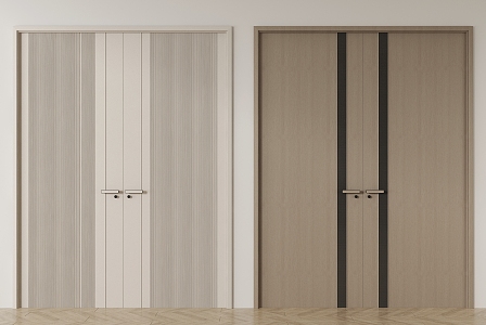 Modern double door 3d model