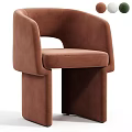 Stylish Brown Velvet Accent Chair With Modern Minimalist Design Square Legs And Comfortable Armrests
