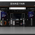 Modern Tobacco And Alcohol Store Exterior With Glass Door And Product Displays