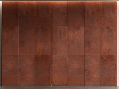 Metal rust board background wall 3d model