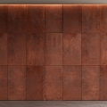 Metal rust board background wall 3d model