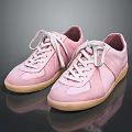 Pink Casual Shoes With White Laces Comfortable Design For Daily Wear