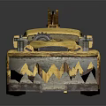 Old Yellow Tow Truck With Shark Tooth Decoration And Number 22
