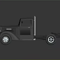 Vintage Functional Truck Design With Classic Chrome Grille Retro Headlights And Cab Structure