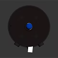 Technical Device With Blue Top Black Body And Circular Platform Featuring Cameras