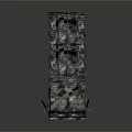 Military Camouflage Tank 3D Model With Open Cargo Area Metal Frame And Multiple Wheels