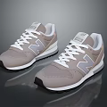 Light Gray New Balance Sneakers With White Laces And Logo For Daily Lifestyle