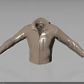 Stylish Light Pink Leather Jacket With Classic Collar Front Zipper And Smooth Finish