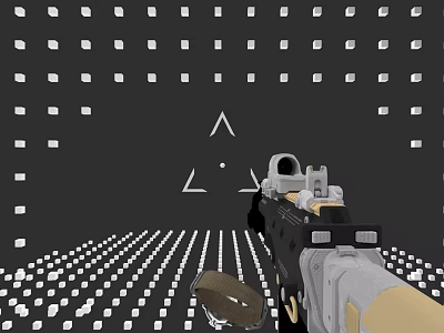 Modern Tactical Weapon Assault Rifle With Scope Magazine And Ergonomic Grip 3d model