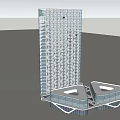 Modern High Rise Office Building With Grid Structure And Vertical Greenery Against Blue Sky