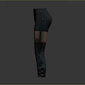 Gray High Waist Leggings With Intricate Lace Pattern And Stretchy Material