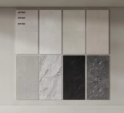 Various Ground Tiles With Different Colors And Marble Textures For Modern Floor 3d model