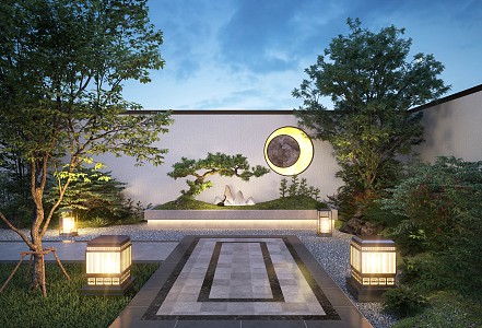 Modern Courtyard 3d model