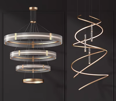 Modern Chandelier Art Chandelier Hall Lamp 3d model Modern Chandelier Art Chandelier Hall Lamp 3d model