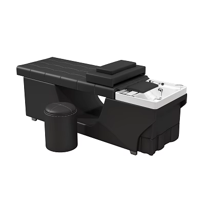 Modern Black Recliner with Ottoman Footrest and Ergonomic Design for Home Relaxation 3d model