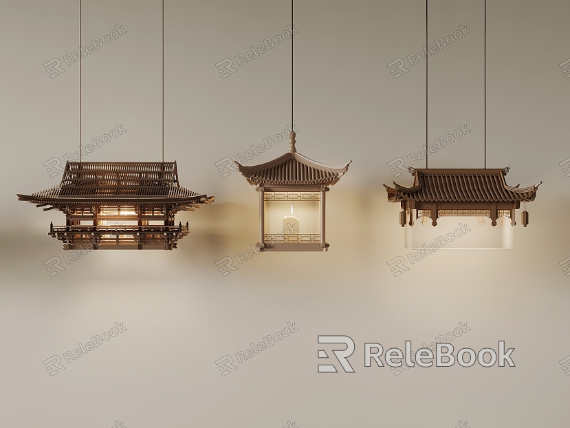 New Chinese Chandelier Building Chandelier model