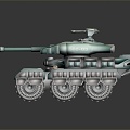 Cartoon Tank Modern Tank 3d model