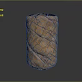 Wood Stone Material Cylindrical Decorative Vase With Natural Textured Surface Handcrafted Rustic Design