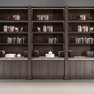 Modern bookcase 3d model