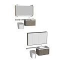 Sleek Modern Bathroom Vanity With Mirror Sink Countertop And Storage Cabinet