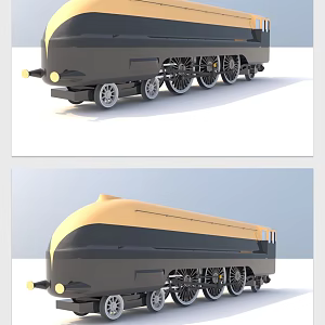 modern locomotive head 3d model