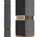 Elegant Textured Grey Columns With Gold And White Ornamental Bands