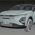 Skoda Light Blue SUV Electric Vehicle With Modern LED Headlights And Sleek Body Design