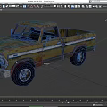 Rusty Vintage Green Truck With Weathered Paint And Open Bed Design