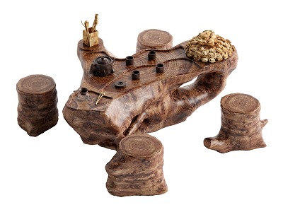 New Chinese Tea Table Root Carving Tea Table 3d model