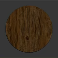 Wooden Round Side Table Featuring Carved Legs And Classic Natural Wood Grain Design