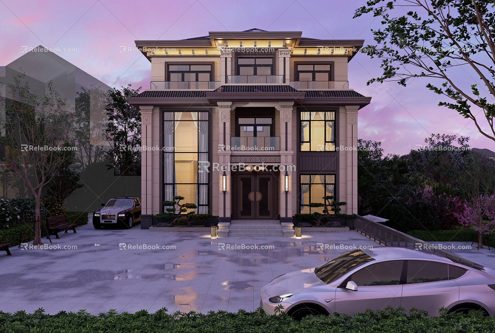 New Chinese Villa 3d model