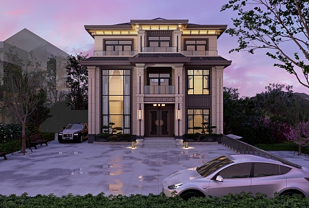 New Chinese Villa 3d model