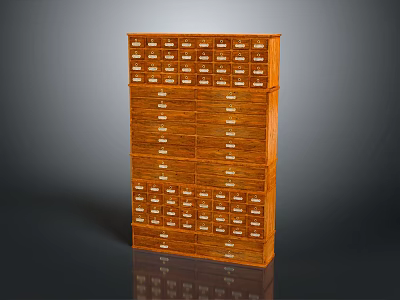 Practical Wooden Storage Cabinet With Multiple Drawers Tiered Design For Organized Storage 3d model