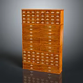 Practical Wooden Storage Cabinet With Multiple Drawers Tiered Design For Organized Storage
