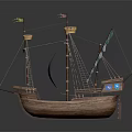 modern ship ancient ship ancient sailing ship ancient warship large ancient ship 3d model