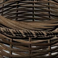 Handwoven Brown Storage Basket With Intricate Woven Texture For Home Use