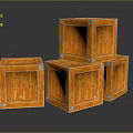 Wooden Storage Boxes With Metal Rivets And Retro Design For Household Use