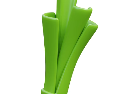 Fresh Green Leafy Vegetable With Long Crisp Stalks And Vibrant Color 3d model