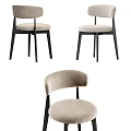 Modern Dining Chairs With Curved Backrest And Cushioned Seats Black Legs Design