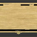 Natural Wooden Box With Open Lid Metal Lock And Smooth Wood Grain